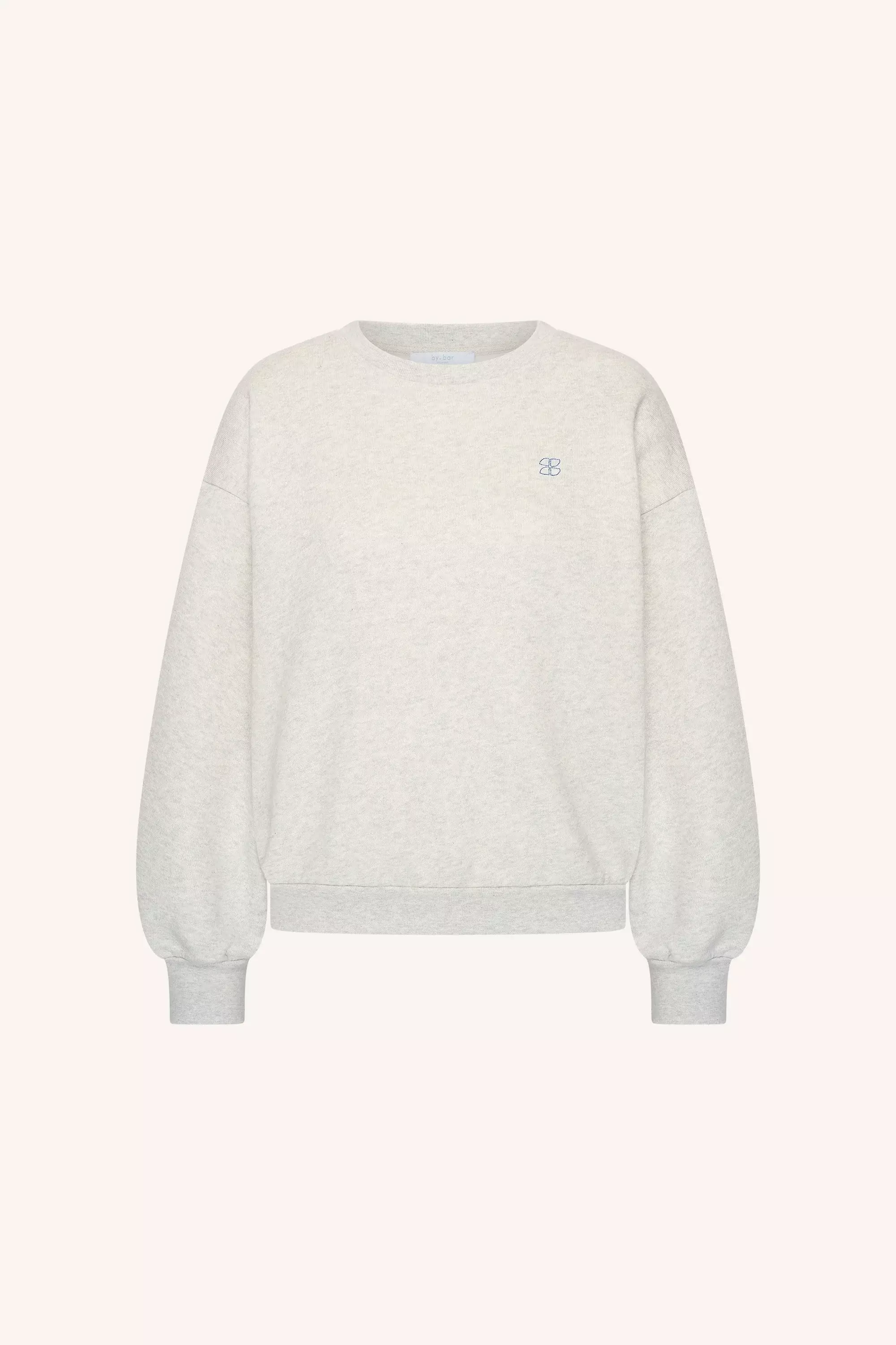 By-Bar Grey Melee Lili Amor Sweater Pullover Damen hellgrau